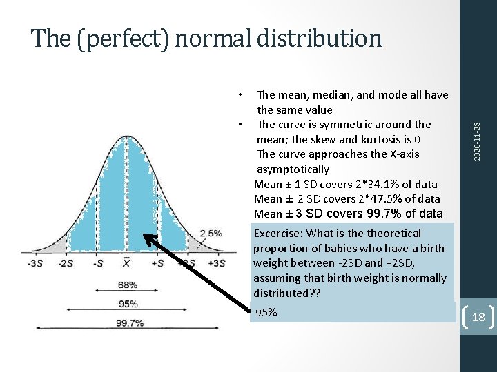  • • • The mean, median, and mode all have the same value