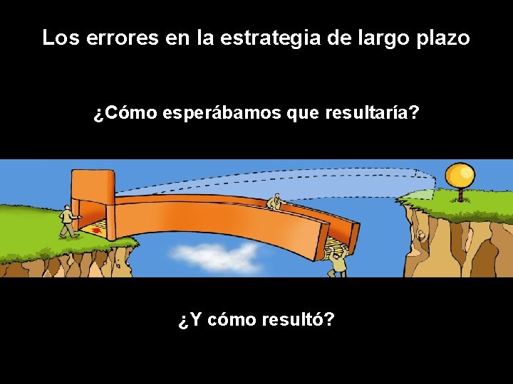 Los errores en la estrategia de largo plazo ¿Cómo esperábamos que resultaría? ¿Y cómo