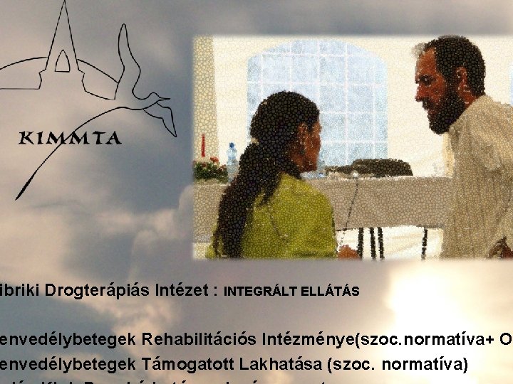 ibriki Drogterápiás Intézet : INTEGRÁLT ELLÁTÁS envedélybetegek Rehabilitációs Intézménye(szoc. normatíva+ OE envedélybetegek Támogatott Lakhatása