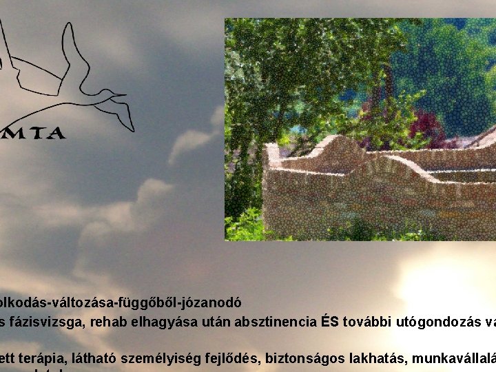 olkodás-változása-függőből-józanodó s fázisvizsga, rehab elhagyása után absztinencia ÉS további utógondozás va ett terápia, látható