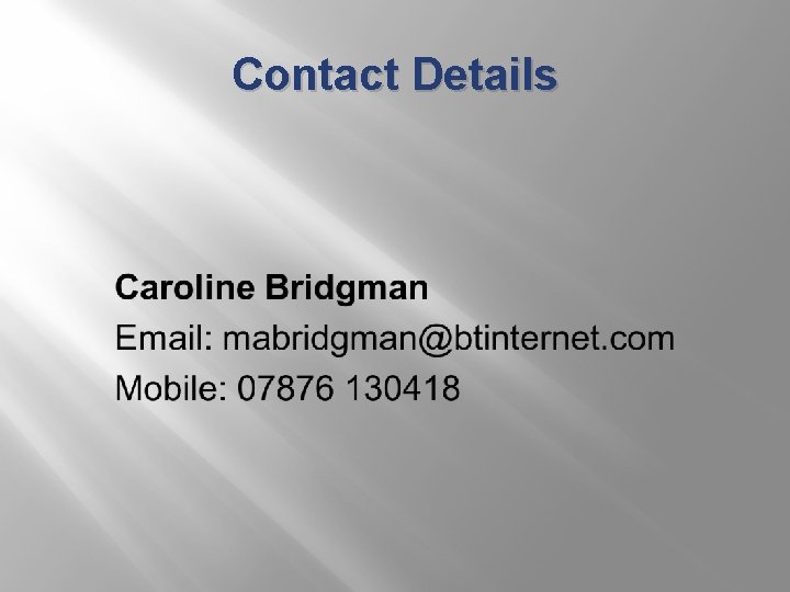 Contact Details 