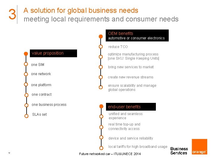3 A solution for global business needs meeting local requirements and consumer needs OEM