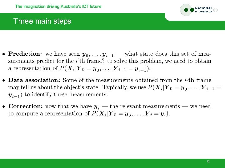 Three main steps 12 