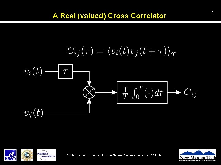 A Real (valued) Cross Correlator Ninth Synthesis Imaging Summer School, Socorro, June 15 -22,