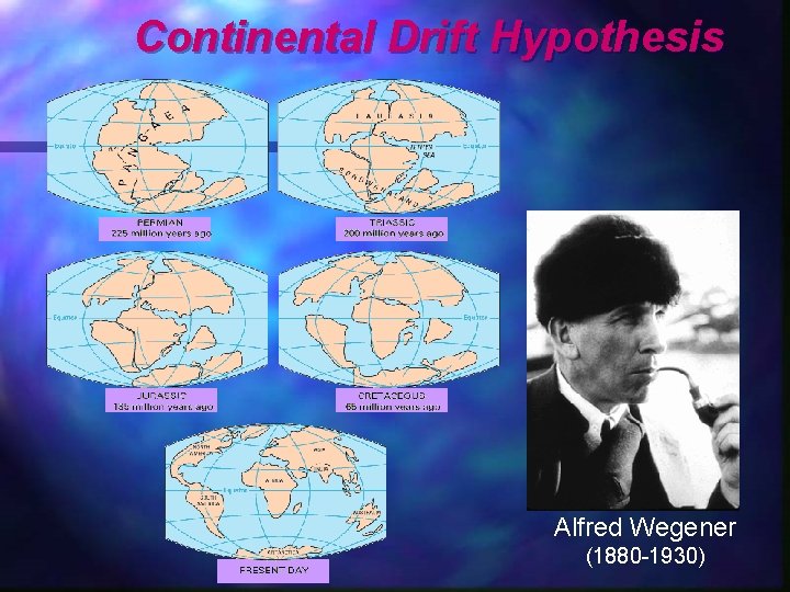 Continental Drift Hypothesis Alfred Wegener (1880 -1930) 