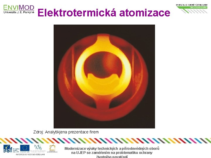 Elektrotermická atomizace Zdroj: Analytikjena prezentace firem Modernizace výuky technických a přírodovědných oborů na UJEP