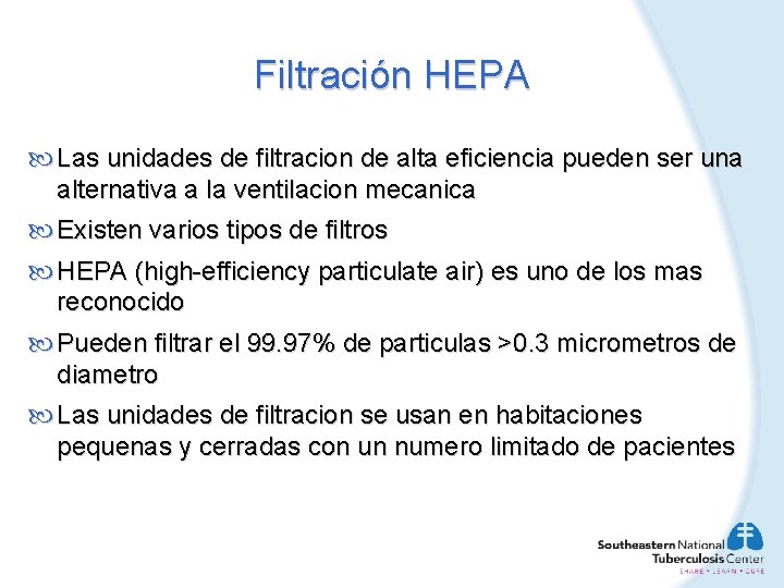 Filtración HEPA Las unidades de filtracion de alta eficiencia pueden ser una alternativa a