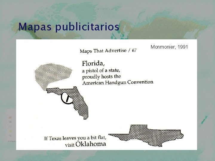 Mapas publicitarios Monmonier, 1991 
