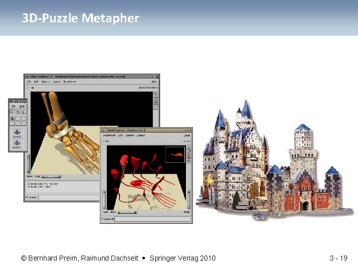 3 D-Puzzle Metapher © Bernhard Preim, Raimund Dachselt Springer Verlag 2010 3 - 19