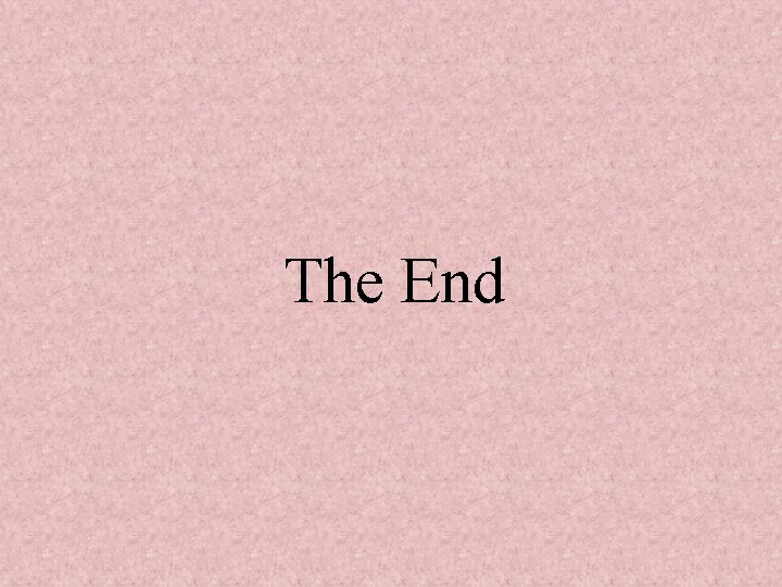 The End 