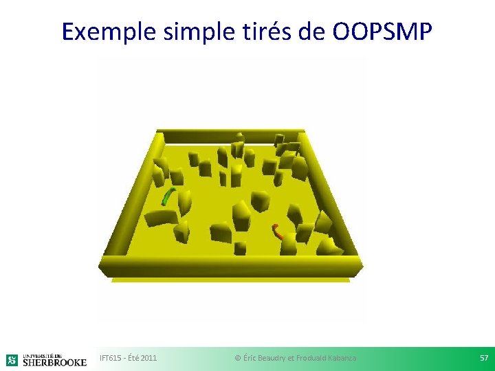 Exemple simple tirés de OOPSMP IFT 615 - Été 2011 © Éric Beaudry et