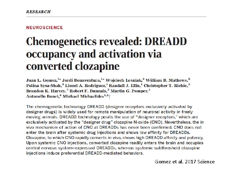 Gomez et al. 2017 Science 