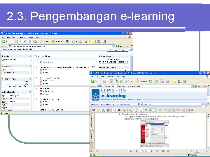 2. 3. Pengembangan e-learning 