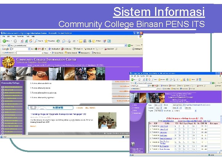 Sistem Informasi Community College Binaan PENS ITS 