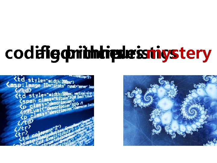 codified algorithms principles heuristics mystery 