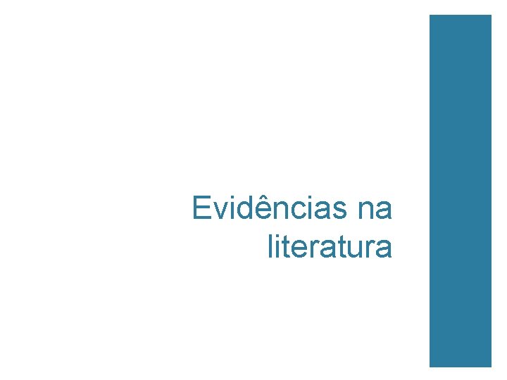 Evidências na literatura 