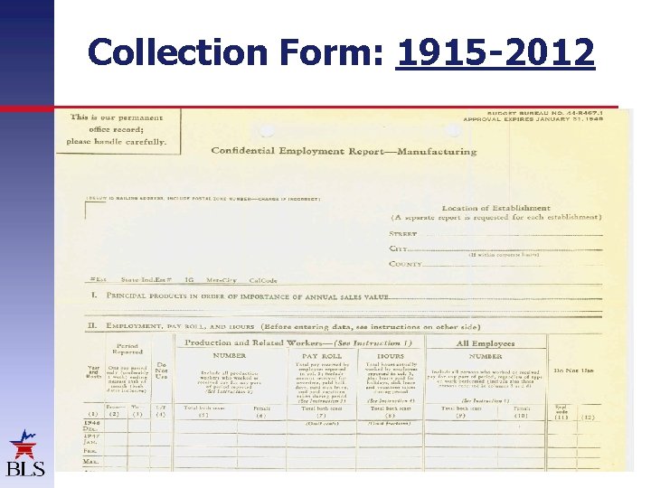 Collection Form: 1915 -2012 