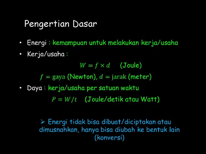 Pengertian Dasar 