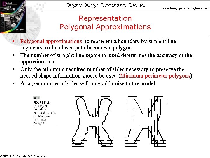 Digital Image Processing, 2 nd ed. www. imageprocessingbook. com Representation Polygonal Approximations • Polygonal