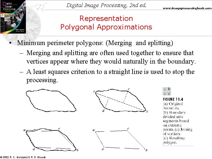 Digital Image Processing, 2 nd ed. www. imageprocessingbook. com Representation Polygonal Approximations • Minimum