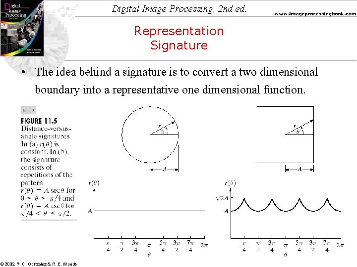 Digital Image Processing, 2 nd ed. www. imageprocessingbook. com Representation Signature • The idea