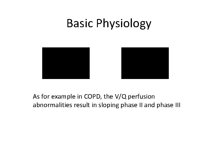 Basic Physiology As for example in COPD, the V/Q perfusion abnormalities result in sloping