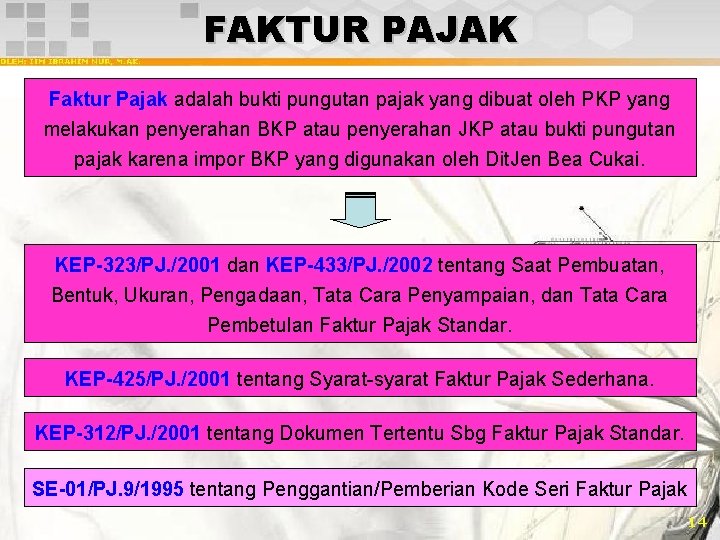 FAKTUR PAJAK Faktur Pajak adalah bukti pungutan pajak yang dibuat oleh PKP yang melakukan