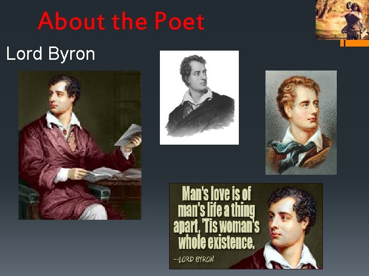 About the Poet Lord Byron 
