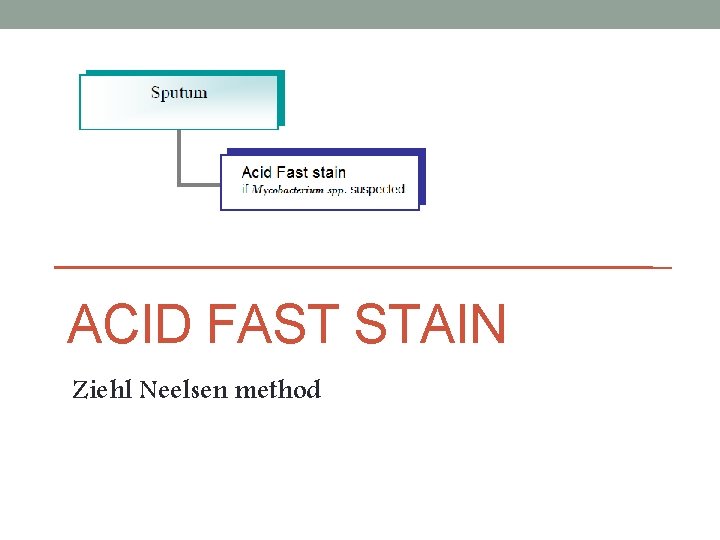 ACID FAST STAIN Ziehl Neelsen method 