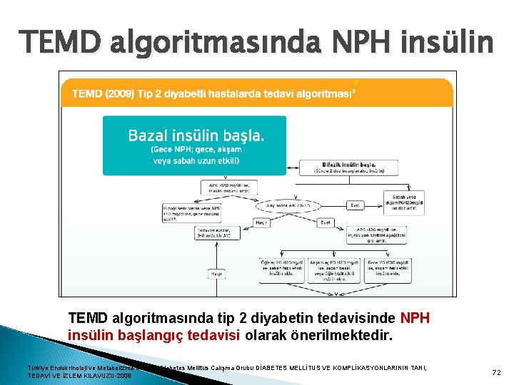 TEMD algoritmasında NPH insülin TEMD algoritmasında tip 2 diyabetin tedavisinde NPH insülin başlangıç tedavisi