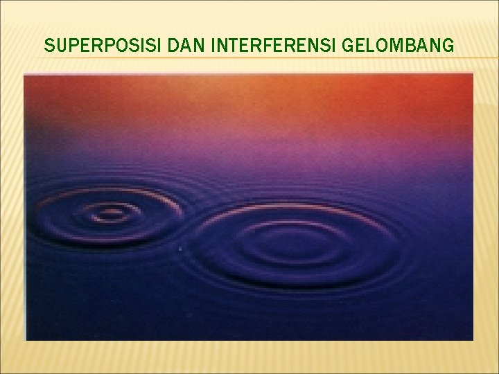 SUPERPOSISI DAN INTERFERENSI GELOMBANG 