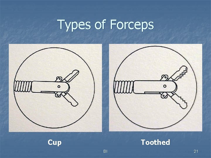 Types of Forceps Cup Toothed BI 21 