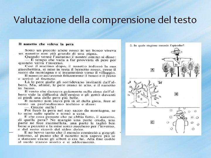 Valutazione della comprensione del testo 