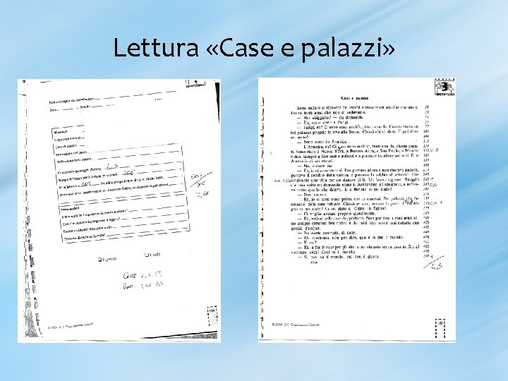 Lettura «Case e palazzi» 