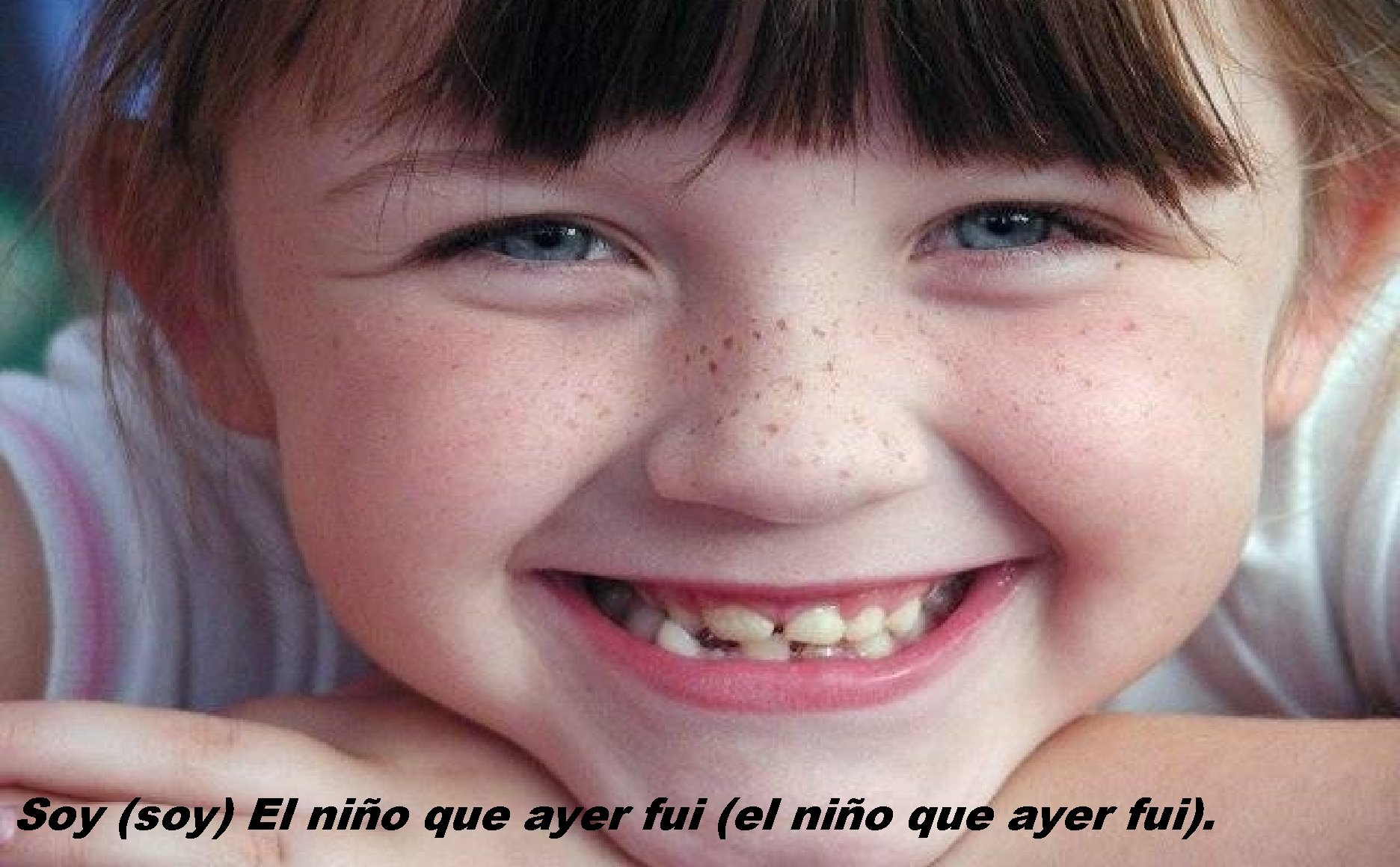 Soy (soy) El niño que ayer fui (el niño que ayer fui). 