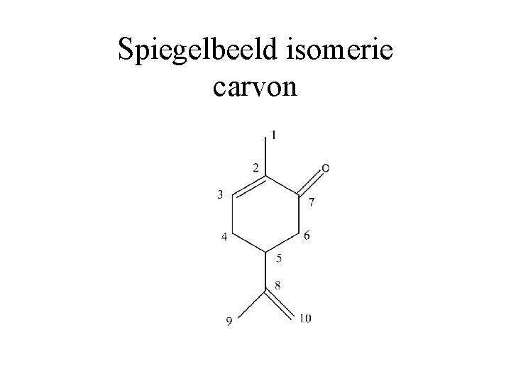 Spiegelbeeld isomerie carvon 