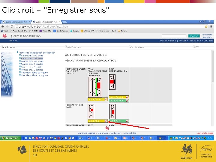 Clic droit – "Enregistrer sous" 10 