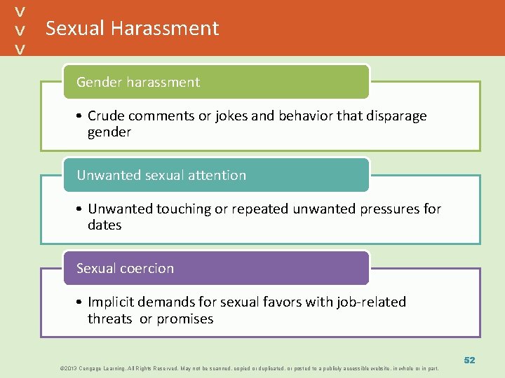 Sexual Harassment Gender harassment • Crude comments or jokes and behavior that disparage gender