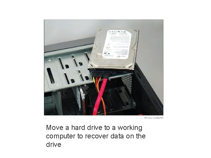 A+ Guide to Hardware, Sixth Edition Move a hard drive to a working computer