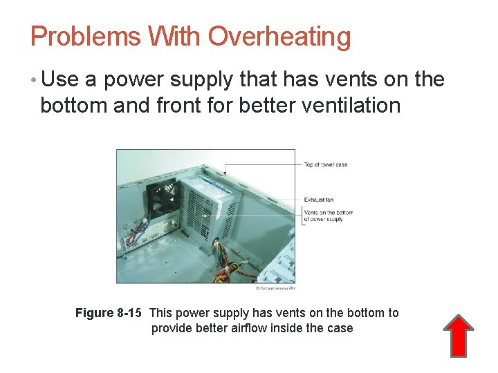 A+ Guide to Hardware, Sixth Edition 37 Problems With Overheating • Use a power