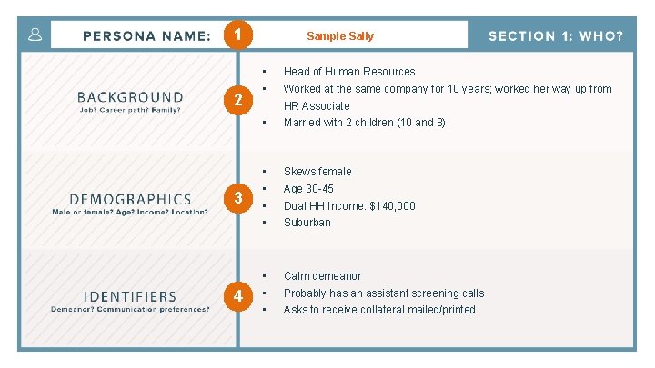 1 2 3 4 Sample Sally • • Head of Human Resources Worked at
