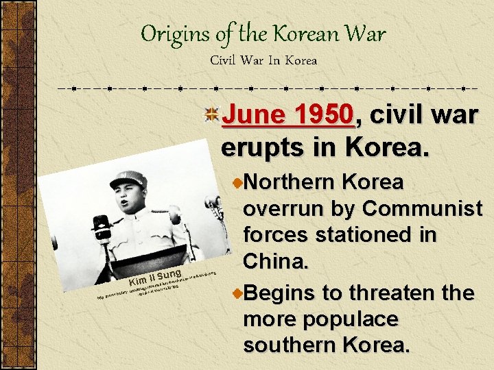 Origins of the Korean War Civil War In Korea June 1950, civil war erupts