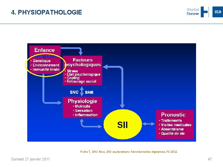 4. PHYSIOPATHOLOGIE Piche T, CHU Nice, DIU explorations fonctionnelles digestives, fé 2011 Samedi 21