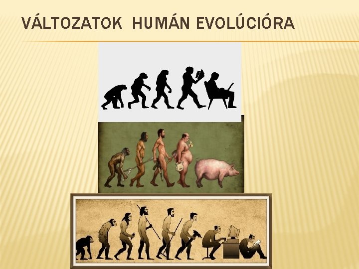VÁLTOZATOK HUMÁN EVOLÚCIÓRA 
