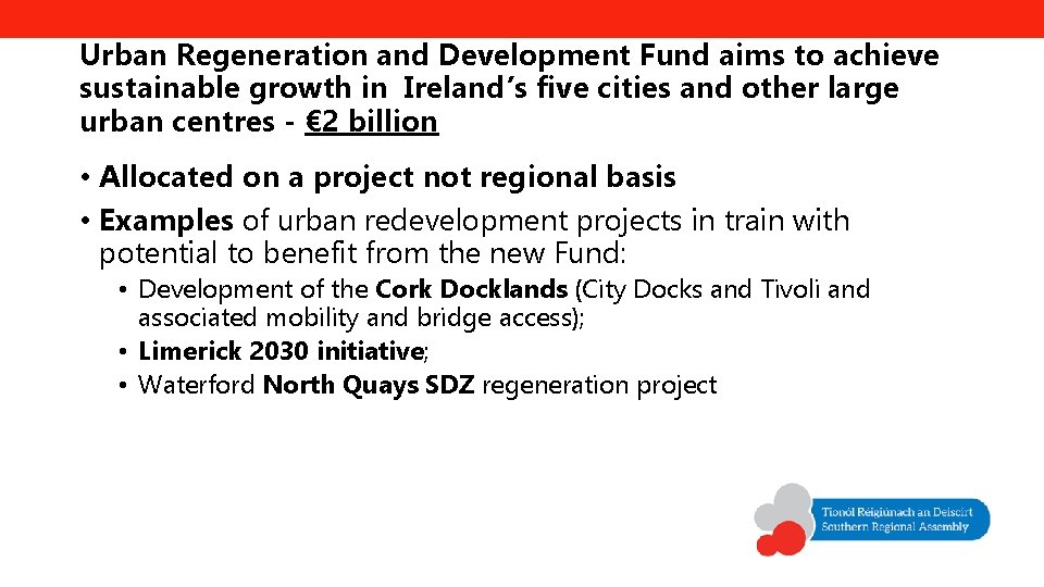 Urban Regeneration and Development Fund aims to achieve sustainable growth in Ireland’s five cities