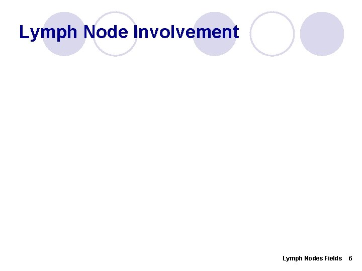 Lymph Node Involvement Lymph Nodes Fields 6 