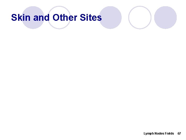 Skin and Other Sites Lymph Nodes Fields 67 