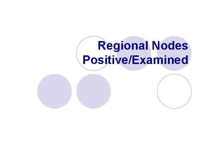 Regional Nodes Positive/Examined 
