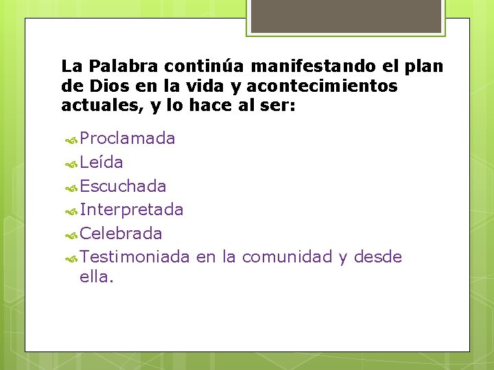 La Palabra continúa manifestando el plan de Dios en la vida y acontecimientos actuales,