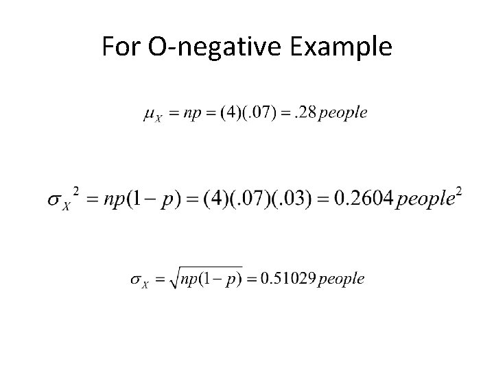For O-negative Example 